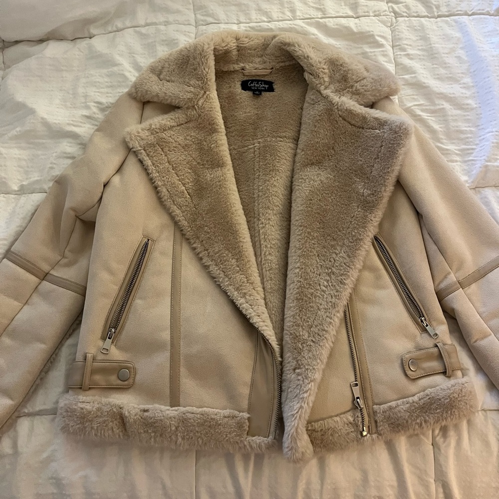 Fur Lined Moto Jacket 🤎